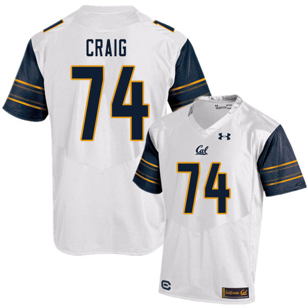 Men #74 Will Craig Cal Bears UA College Football Jerseys Sale-White - Click Image to Close
